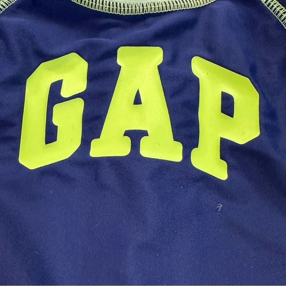 GAP Kids Navy and White One Piece Striped Rash guard Sz 12-18M